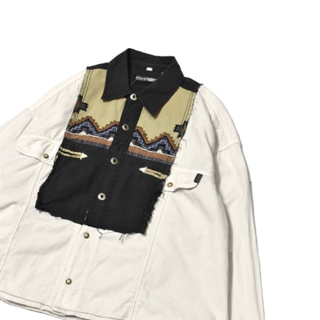"Remake by VERS" Formal Contrast Denim L/S Shirt