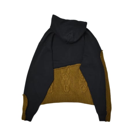 VERS Remake Diagonal Docking Knit Hoodie