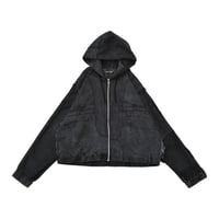 “Remake by VERS” Utility Denim Hoodie Jacket