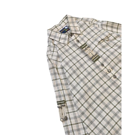 EURO Check Metal Detail Tyrolean L/S Shirt