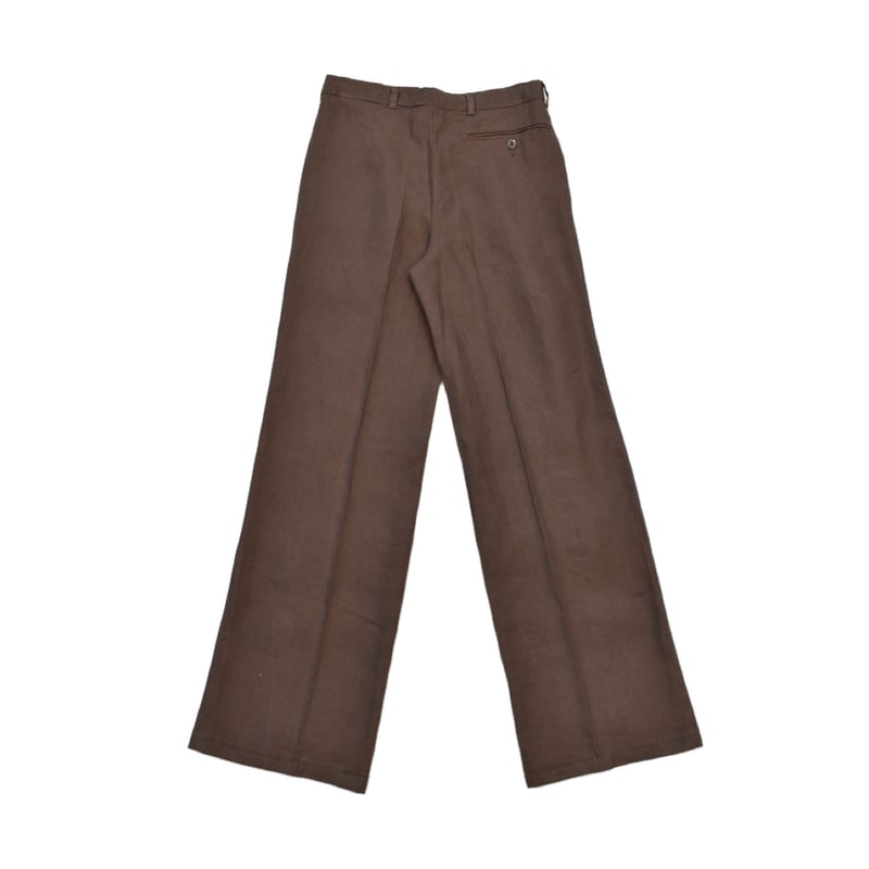 Vintage Brown Wide Two Tuck Slacks | 水戸 古着屋 VER