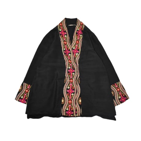 Embroidery No Collar Jacket
