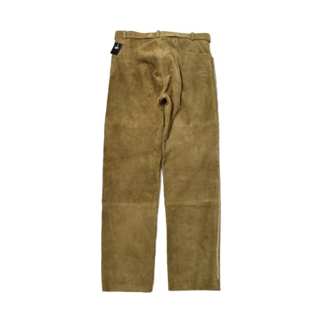 EURO Vintage Embroidery Tyrolean Real Suede Leather Pants