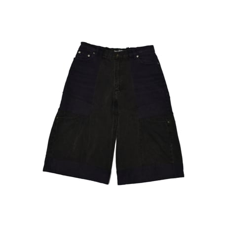 "Remake by VERS" Switching Buggy Half Denim Pants