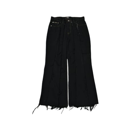 "Remake by VERS" Fringe Damege Flare Denim Pants