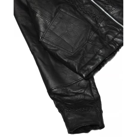 “Remake by VERS” Leather Hoodie Jacket