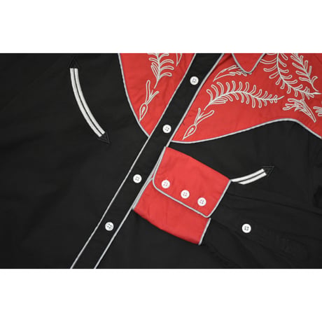 "Remake by VERS" Embroidery Short Length Western L/S Shirt