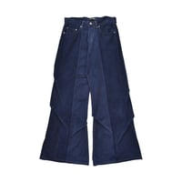 "Remake by VERS" Asymmetric Tuck Denim Trousers
