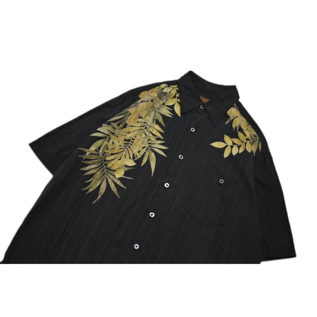 Black Aloha Silk Blend S/S Shirt