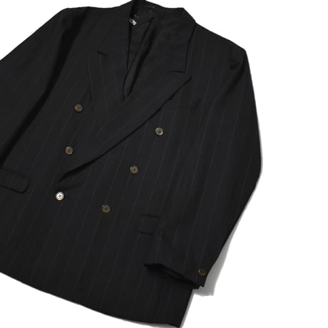 EURO Vintage Finnish Double Breasted Wool Pinstripe Tailored Jacket