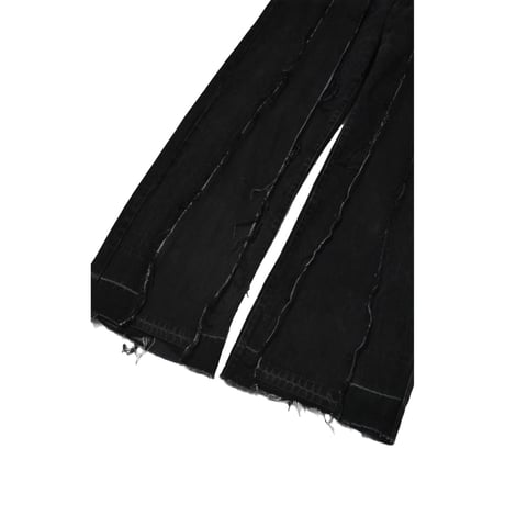 "Remake by VERS" Fringe Damage Flare Denim Pants