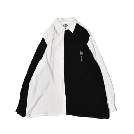 Vintage Embroidery Switching L/S Shirt