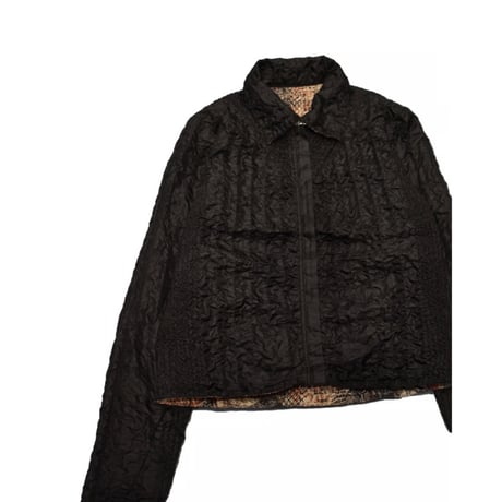 Popcorn Textured Zip Short Jacket