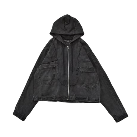 “Remake by VERS” Utility Denim Hoodie Jacket