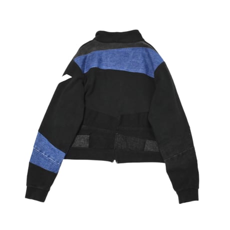VERS Remake Short Length Denim×Sweat Track Jacket