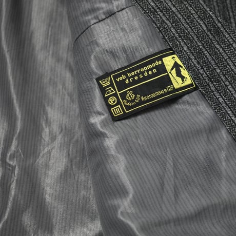 EURO Vintage DDR Double Breasted Pinstripe Tailored Jacket
