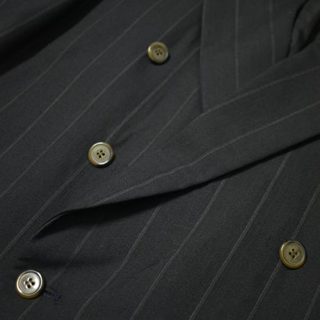 EURO Vintage Finnish Double Breasted Wool Pinstripe Tailored Jacket