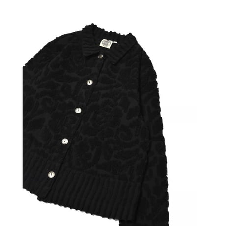 Black Relief Pattern Jacket