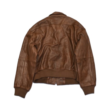 Vintage Leather Bomber Jacket