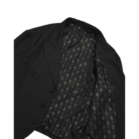 EURO Vintage Cropped Tailored Jacket -Black-