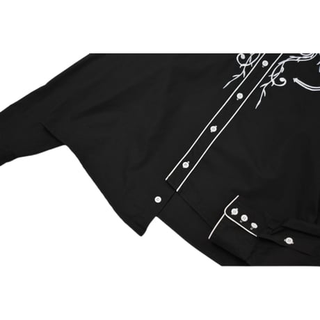 "Remake by VERS" Embroidery Asymmetrical Western L/S Shirt