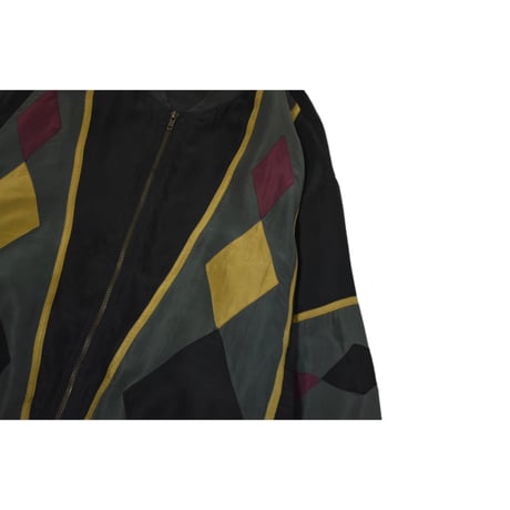 Vintage Switching Silk Blouson