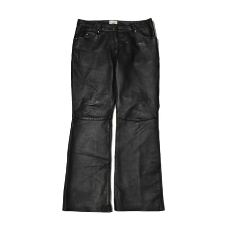 Vintage Real Leather Flare Pants