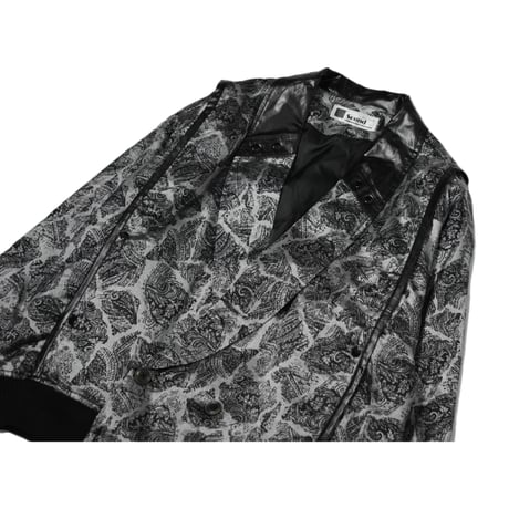 Patterned Double Breasted Short Length Jacket