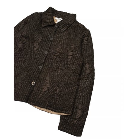 Popcorn Textured Button Jacket