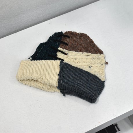 "Remake by VERS" Patch Design Aran Knit Cap