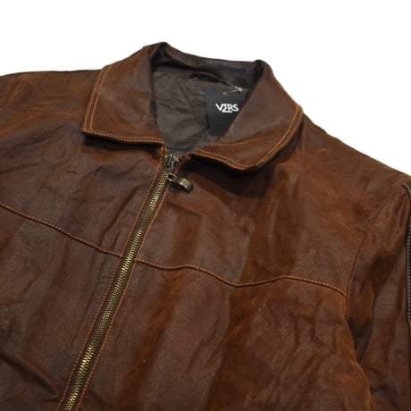 Vintage Racing Line Leather Jacket