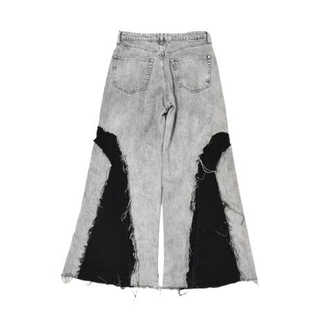VERS Remake Fringe Damage Flare Denim Pants