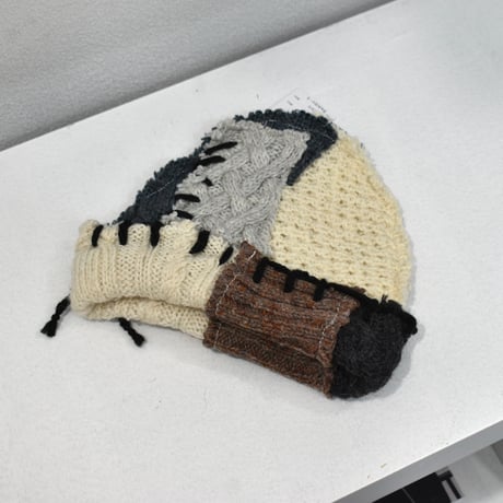 "Remake by VERS" Patch Design Aran Knit Cap
