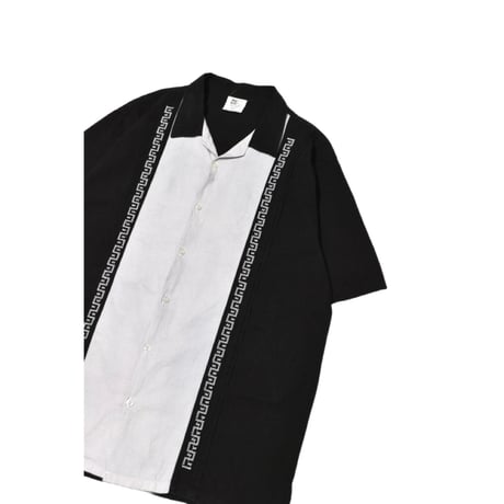 Vintage Embroidery Open Collar S/S Shirt