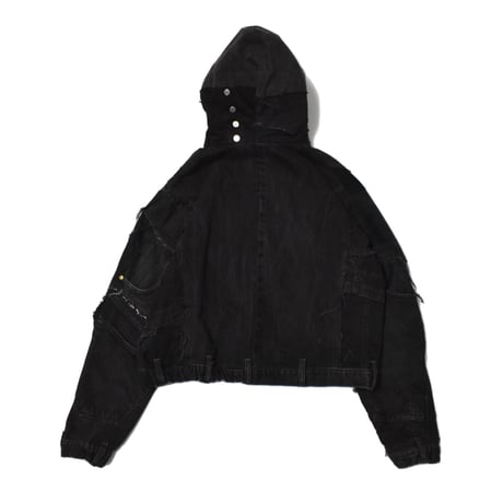 “Remake by VERS” Utility Denim Hoodie Jacket