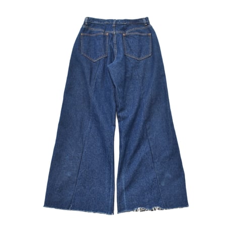”Remake by VERS”  Lace Panel Distressed Denim Trousers