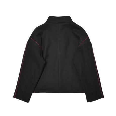 VERS Remake Stripe Zip Up Wool Jacket