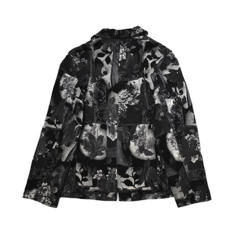 Flower Gobelin Weave Zip Jacket