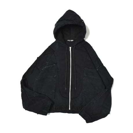 “Remake by VERS” Utility Denim Hoodie Jacket