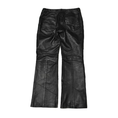 Vintage Real Leather Flare Pants