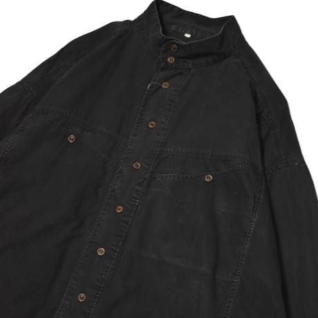 Vintage Stand Collar Design L/S Shirt