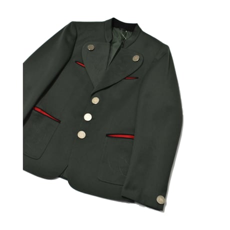 EURO Vintage Embroidery Tyrolean Jacket -Metal Coin Button-