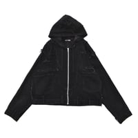 “Remake by VERS” Utility Denim Hoodie Jacket
