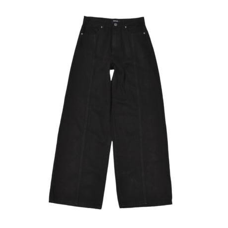 ”NASTY GAL” Wide Flare Black Denim Pants