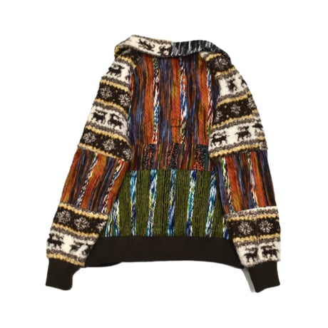 Asymmetric Patchwork Zip Jacket