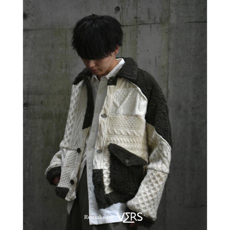 "Remake by VERS" Rebuild Knit Field Jacket