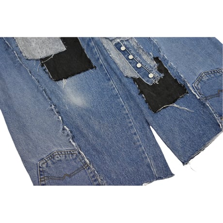 VERS Remake Patch Custom Wide Denim Pants