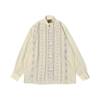 Vintage Embroidery Stand Collar L/S Shirt