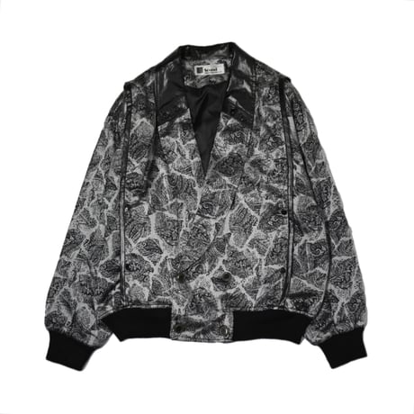 Patterned Double Breasted Short Length Jacket