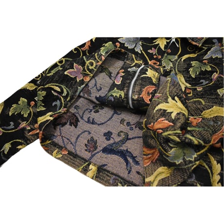 Gobelin Weave Short Length Zip Jacket